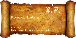 Monoki Petra névjegykártya